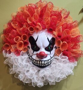 Spooky Clown Wreath