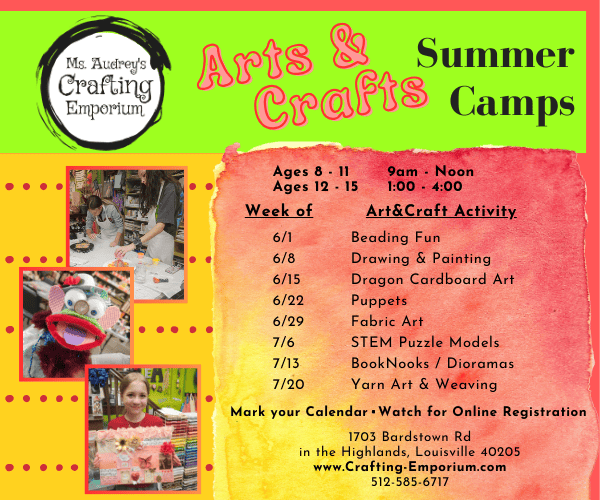 Arts & Crafts Summer Camps Flyer