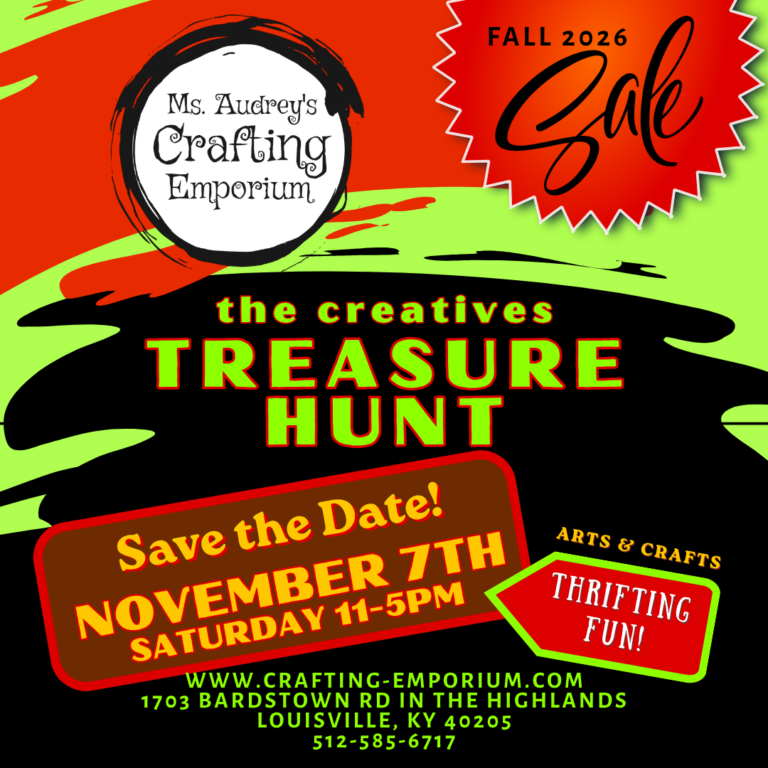 Treasure Hunt November 7th, Arts & Crafts Thrifting